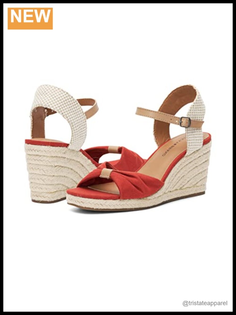 Lucky Brand Macrimay Textile Espadrille Wedge Sandals Buckle Ankle Strap